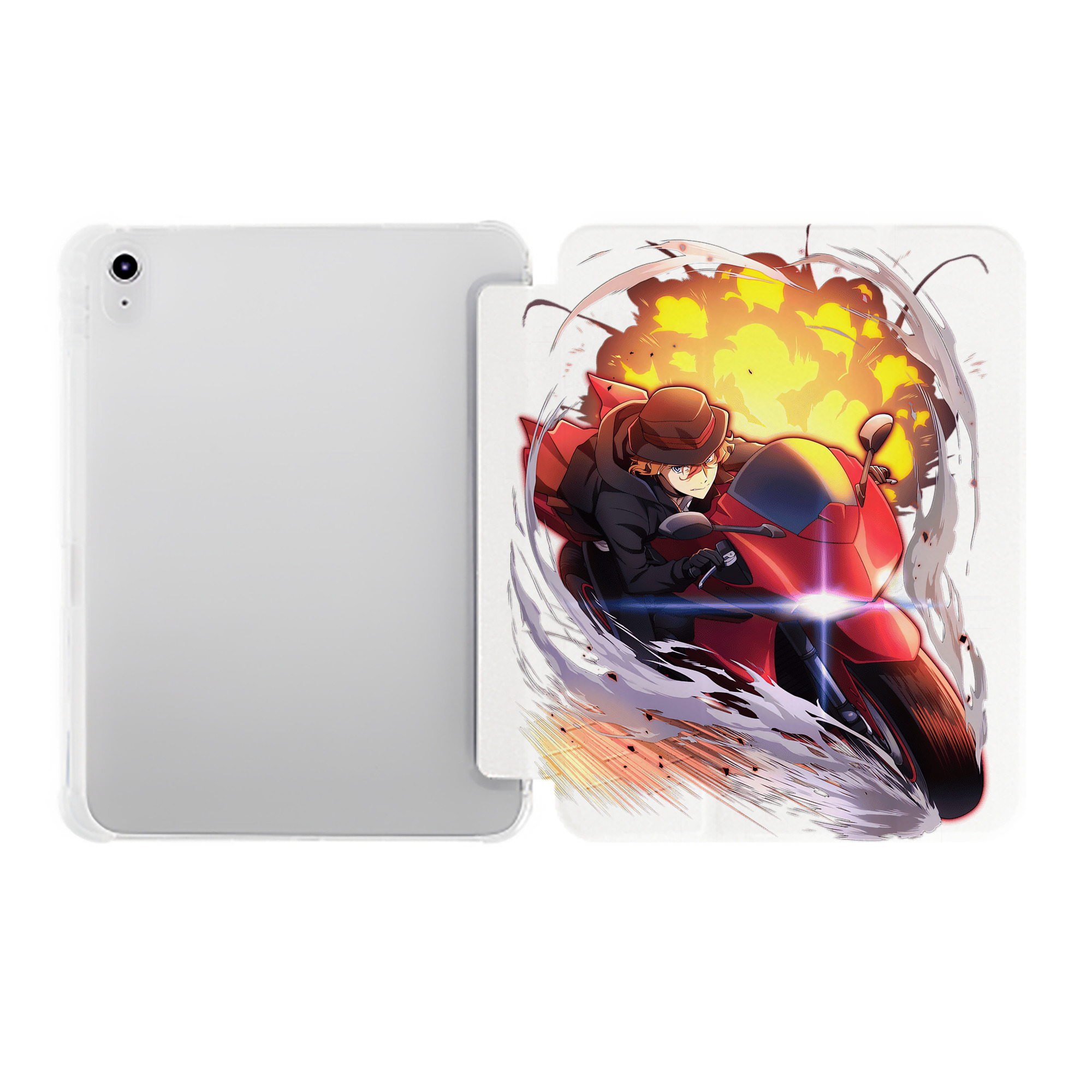 （画像用） 文豪ストレイドッグス Bungo Stray Dogs IPad ケース ペン収納付き 三つ折りスタンド PUレザー×シリコン 対応機種9.5/10.5/10.9インチ